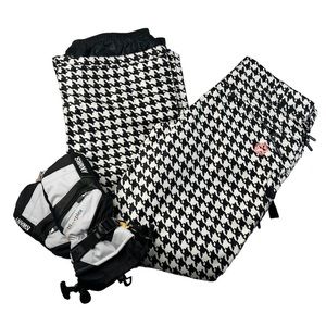 SESSIONS Houndstooth Print Ski / Snowboard Pants M